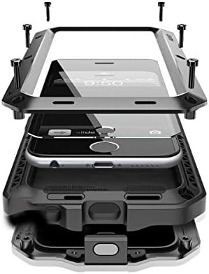 מארז Marrkey iPhone XS, מארז ה- iPhone X, 360 מכסה מגן מלא בגוף כבד אטום הלם [שריון קשוח] מארז מתכת סגסוגת אלומיניום